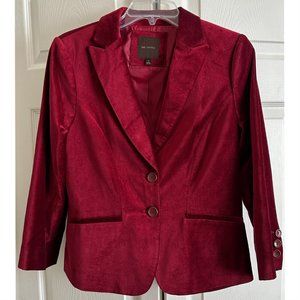 The Limited Bugundy Velvet Blazer, Size Medium, New Without Tags